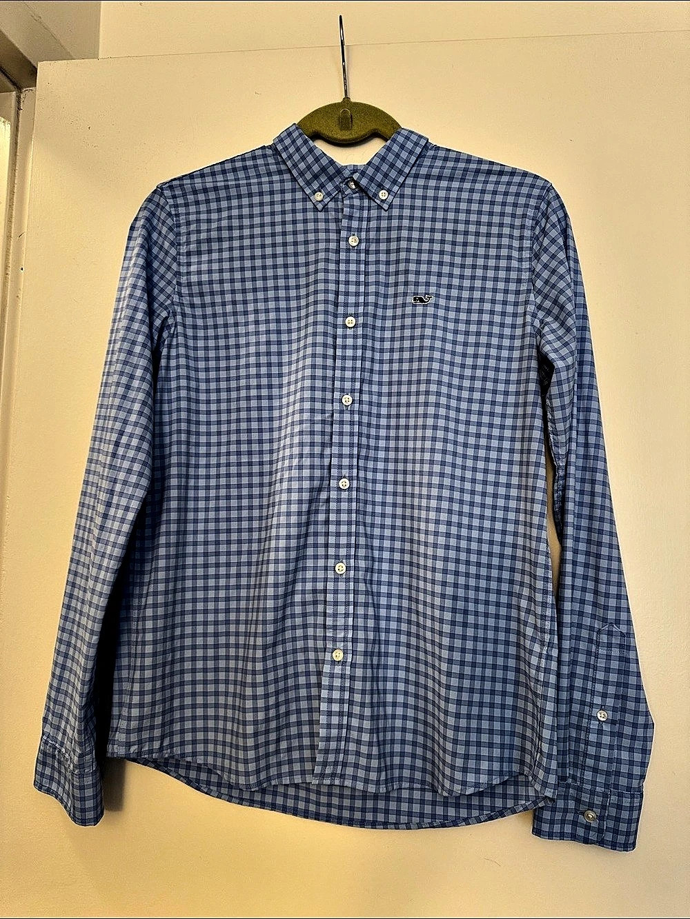 vineyard vines Featherweight Performance Gingham Sport Shirt Gingham Shirt Blue